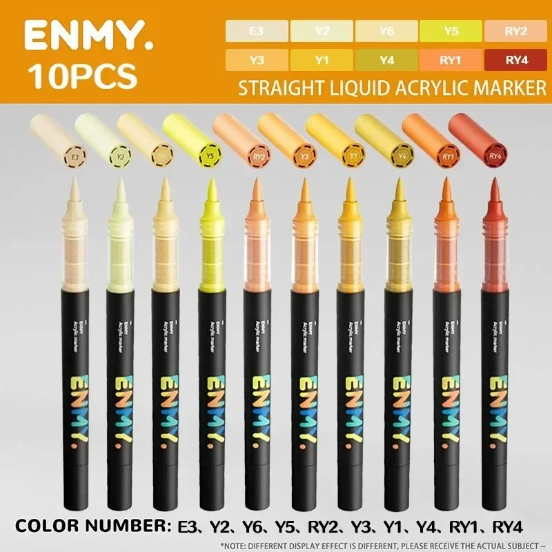 ENMY Black Box Direct Flüssige Acrylmarker mit Papier, 24–80 Farben, weicher Kopf, bunter Malstift, DIY-Farbmarker