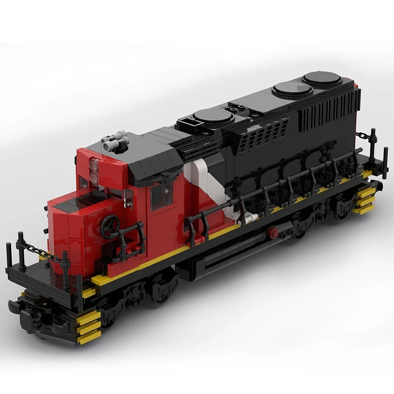 742 PCS transport 7-grid wide locomotive MOC Customize Modular Building Block Technology Creative Design DIY Festival Toy Gift view 3