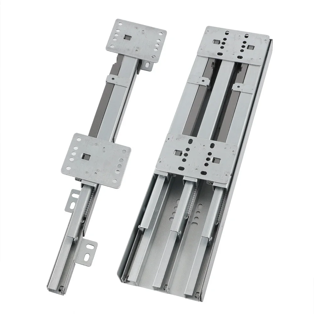 

Cabinet Slides with Buffer Upper/Lower Mounted Guide Rail Heavy Duty Sliding Track for Wardrobe Silent Push-Pull