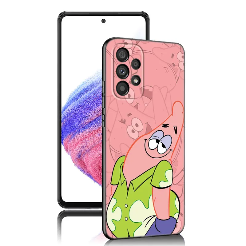 Cute S-SpongeBob Phone Case For Samsung A13 A22 A24 A32 A23 A25 A34 A35 A52S A53 A54 A55 A73 5G A12 A14 A15 A31 A33 A50 A51 A72