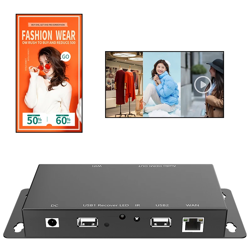 

Ad Play Box HD 1080P Android Smart Multimedia Player Box Tv Box With Free Remote Control Software