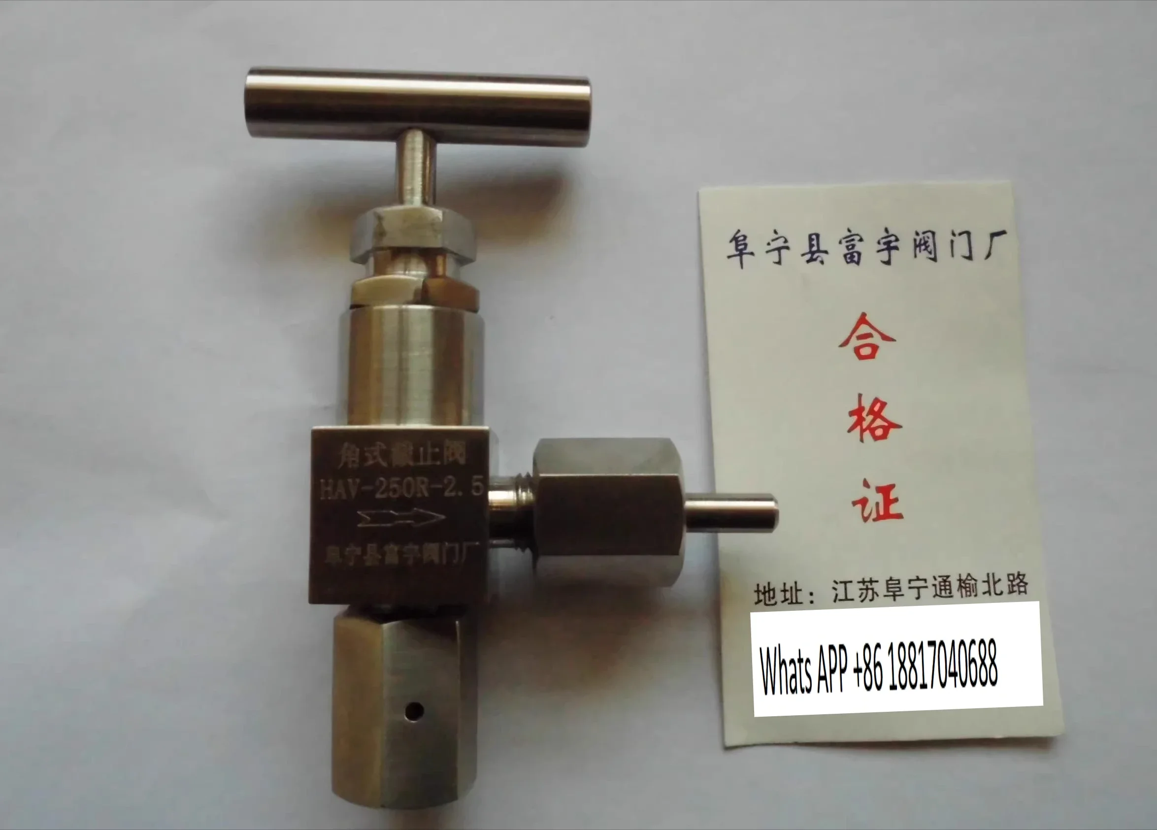 Angular globe valve, power petrochemical globe valve, stainless steel needle valve HAV250P-2.5 (3)