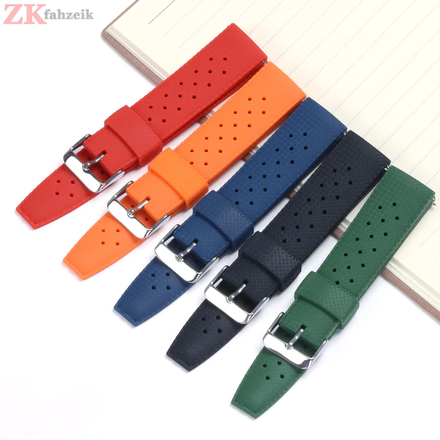 New Tropical Rubber Strap for Oris Seiko Citizen Quick Release Watch Band 20mm 22mm Silicone Tropic Strap Smart Watch Strap