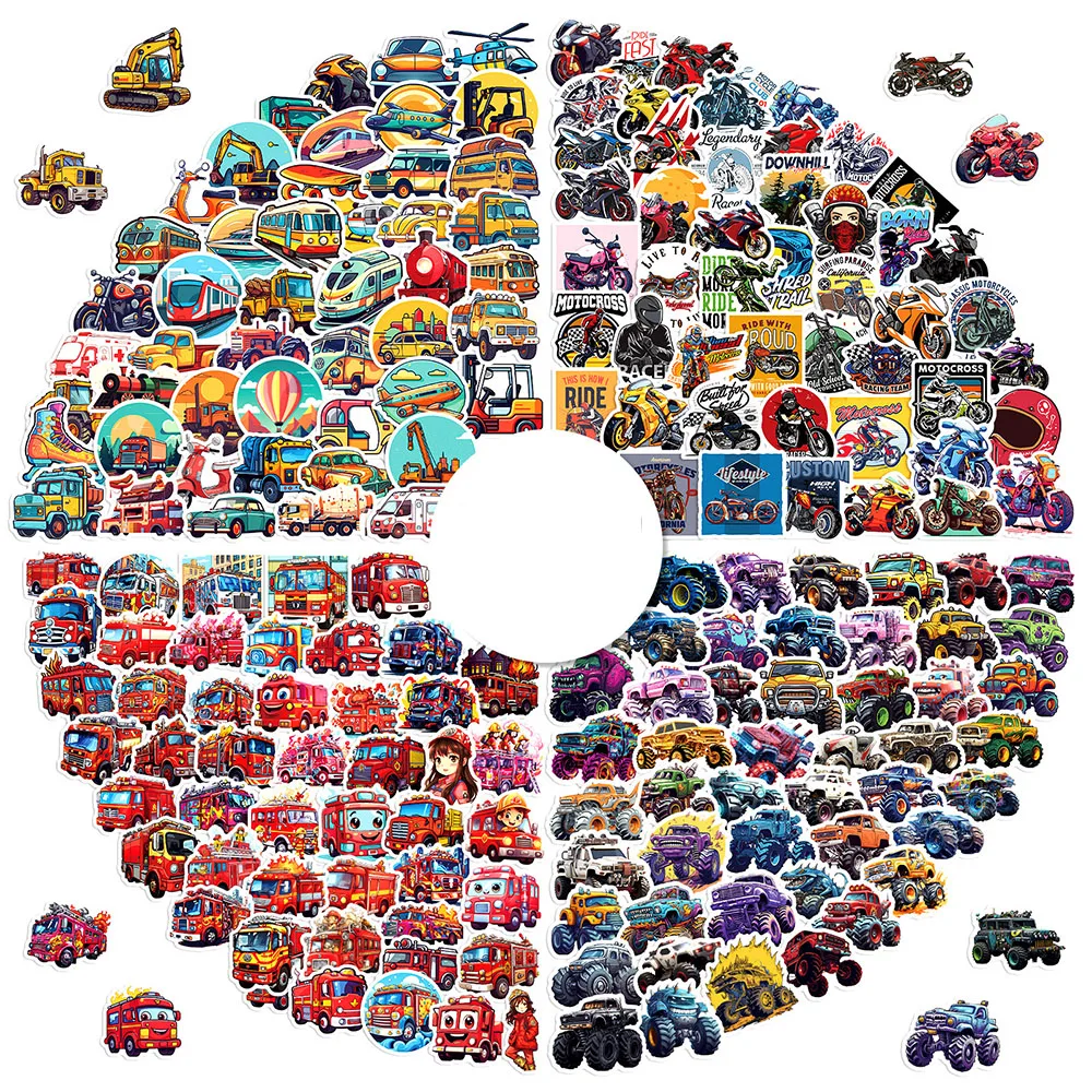 10/30/50PCS Cartoon Vehicle Sticker Refrigerator Guitar Helmet Flat Bottle Sticker Decal Graffiti Wallpaper Decoration Toy Gift