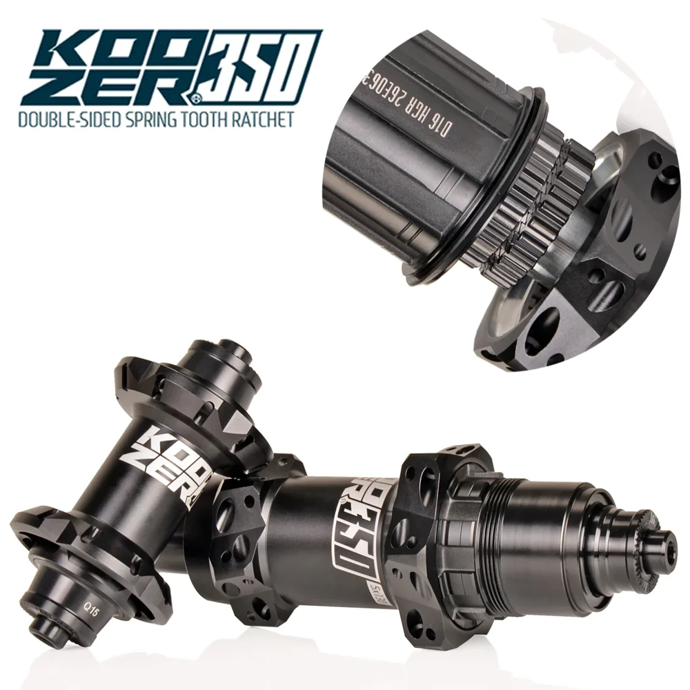 Koozer 350 Bike Hub Front Rear 20H 24H Bearing Aluminum Alloy QR HGR XDR MSR 8-12 Speed 5x74mm 5x130mm Straight Pull