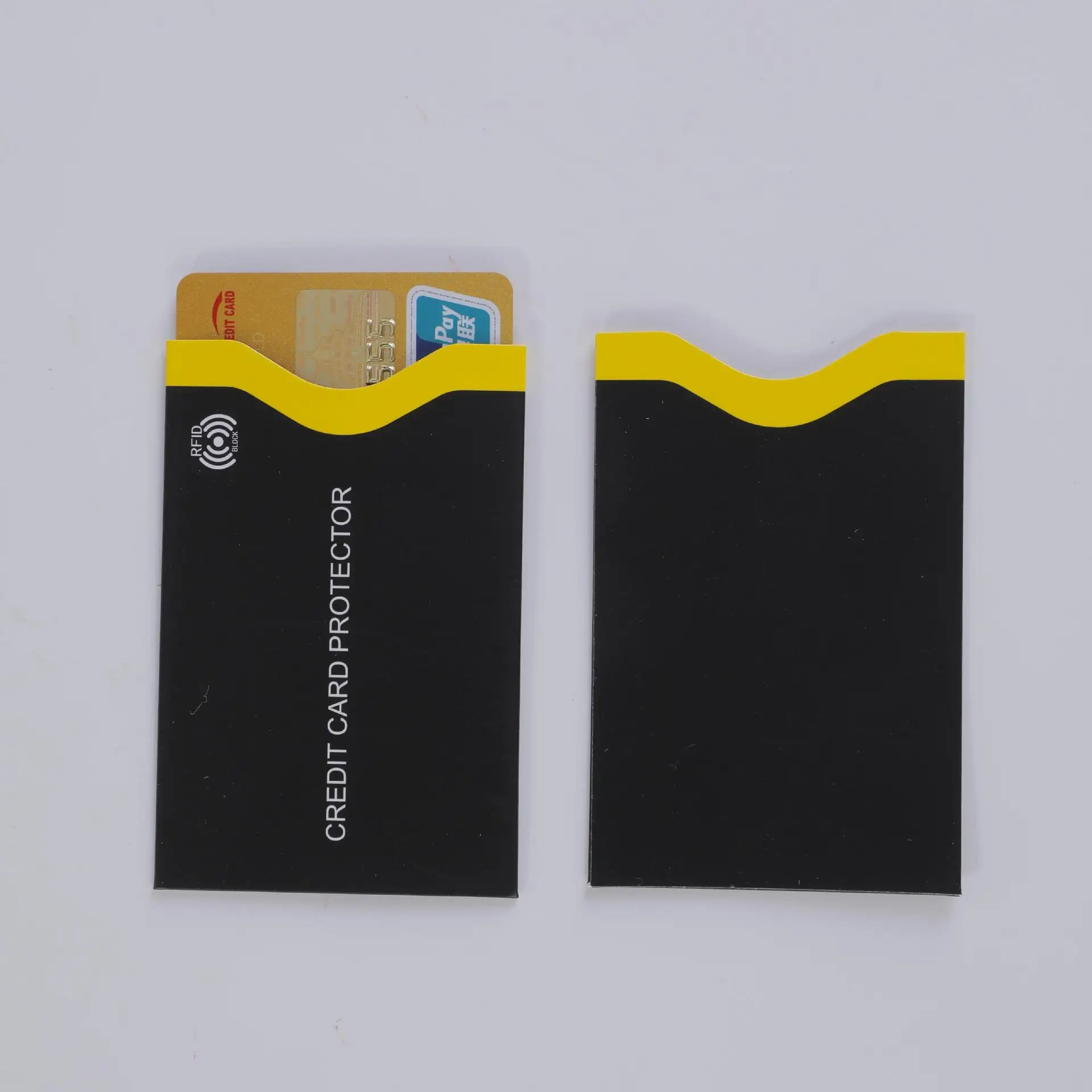10Pcs Anti-Theft RFID Bank Card Holder Brush Coated Paper Aluminum Foil Sleeve Protective Case for Secure Storage