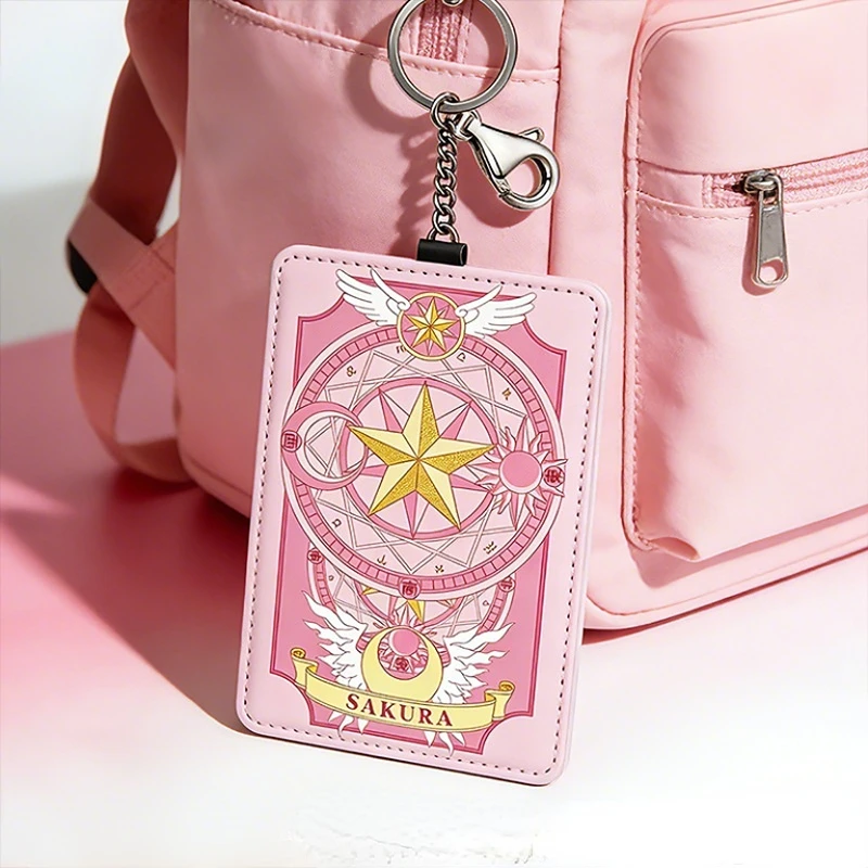 Set de Tarjetas Conmemorativas con Temática de Anime Card Captor Sakura, Set de Tarjetas de Comida para Estudiantes, Set de Tarjetas de Transporte, Llavero, Colgante para Bolsa