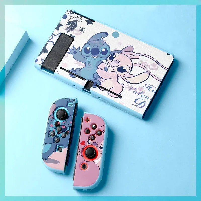 Disney Stitch TPU Soft Case Joycon Protective Shell Cover for Nintendo Switch NS OLED Lite Console Crystal Cases Accessories