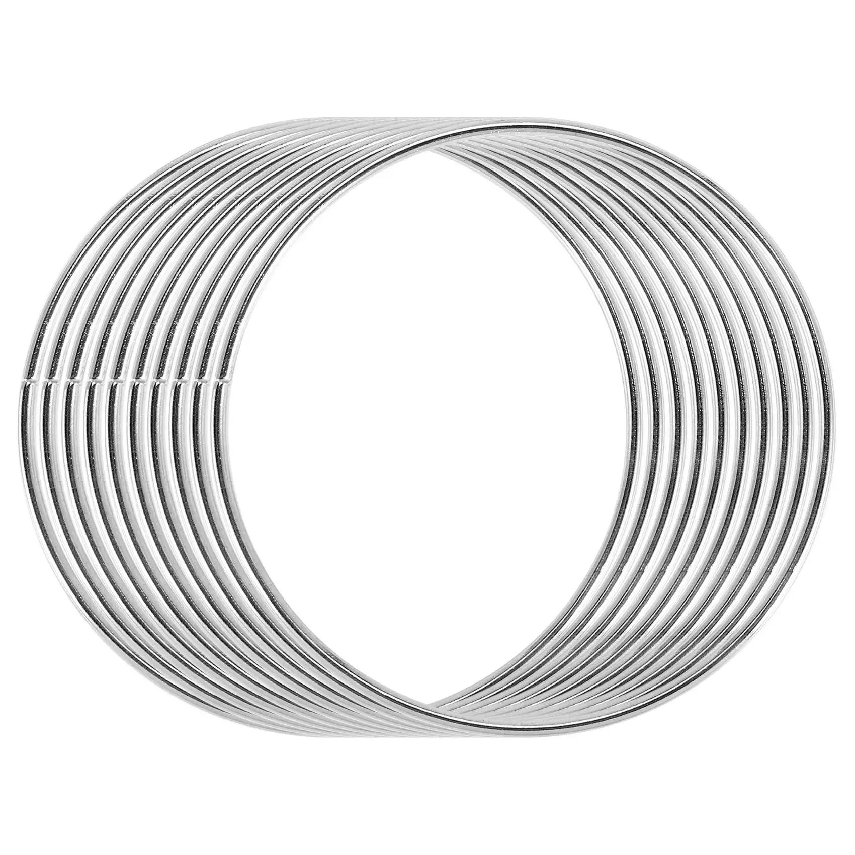 10 Pack 4 pollici argento acchiappasogni anelli in metallo cerchi floreali ghirlanda Macrame creazioni anello per artigianato fai da te