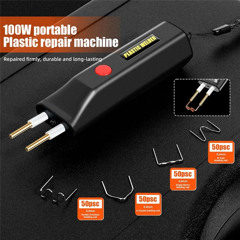 

ABBP-2In1 Plastic Welder Kit 100W Portable MINI Hot Plastic Crack Repair Tool Repair Of Automobile Bumper With Charging Cable