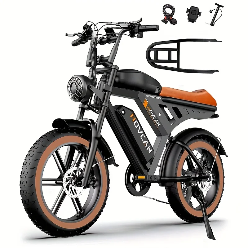 30Max Adult Electric Bicycle | 749W Motor, 20" Fat Tire, Top Speed 20MPH, 120 Miles Range, 15.6*AH Detachable Dual Battery, 7-Sp image 1
