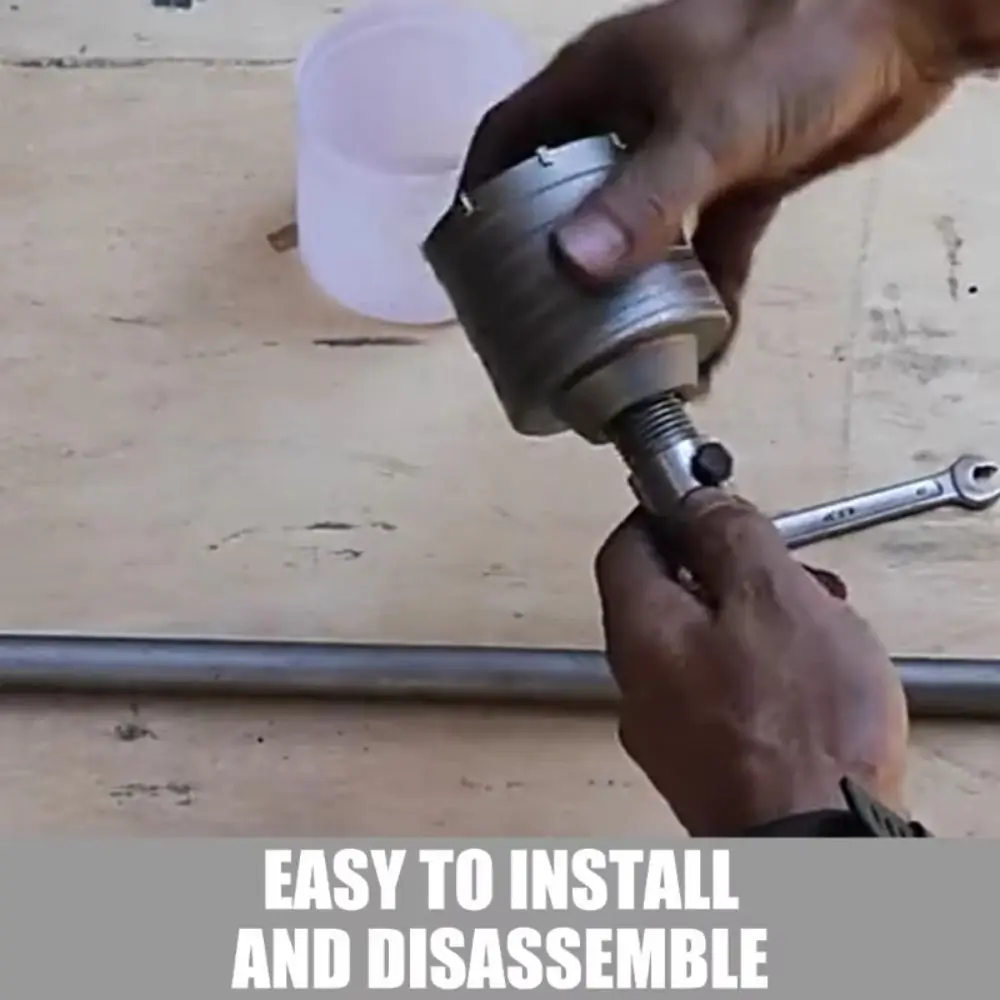 

Cemented Carbide Electric Hammer Drill 9-piece Set No Slipping Trimming Brick Wall Openings Precision High Efficiency