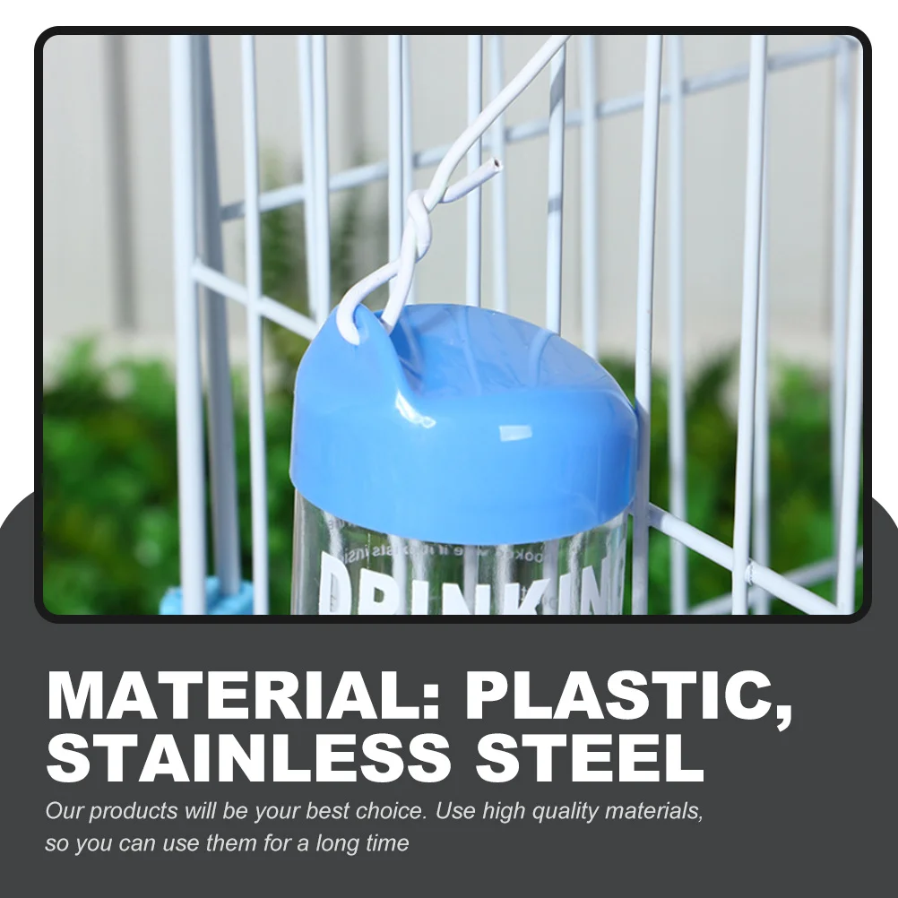 

3Pcs Round Head Water Bottle Durable Safe Transparent Easy Install Pet Cage Accessory Hamster Rabbit Guinea Pig Automatic