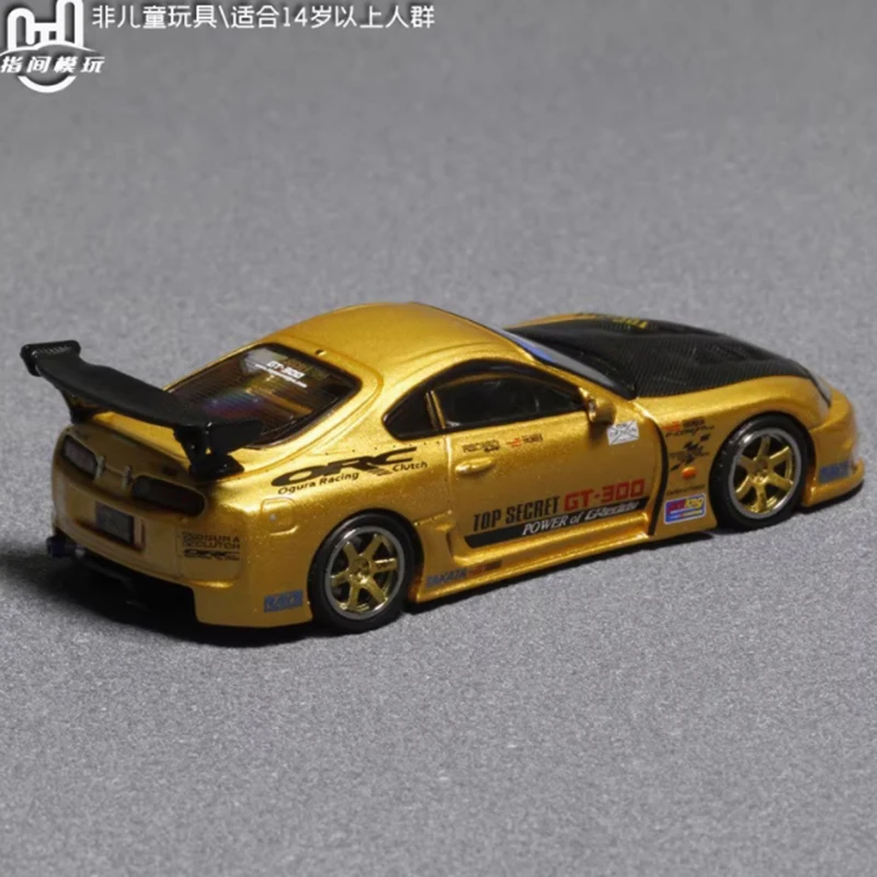 INNO 1:64 مقياس TYT SUPRA A80 TOP SECRET GT300 سبيكة محاكاة نموذج سيارة معدنية مجموعة ثابتة Decoratede عطلة لعبة هدية