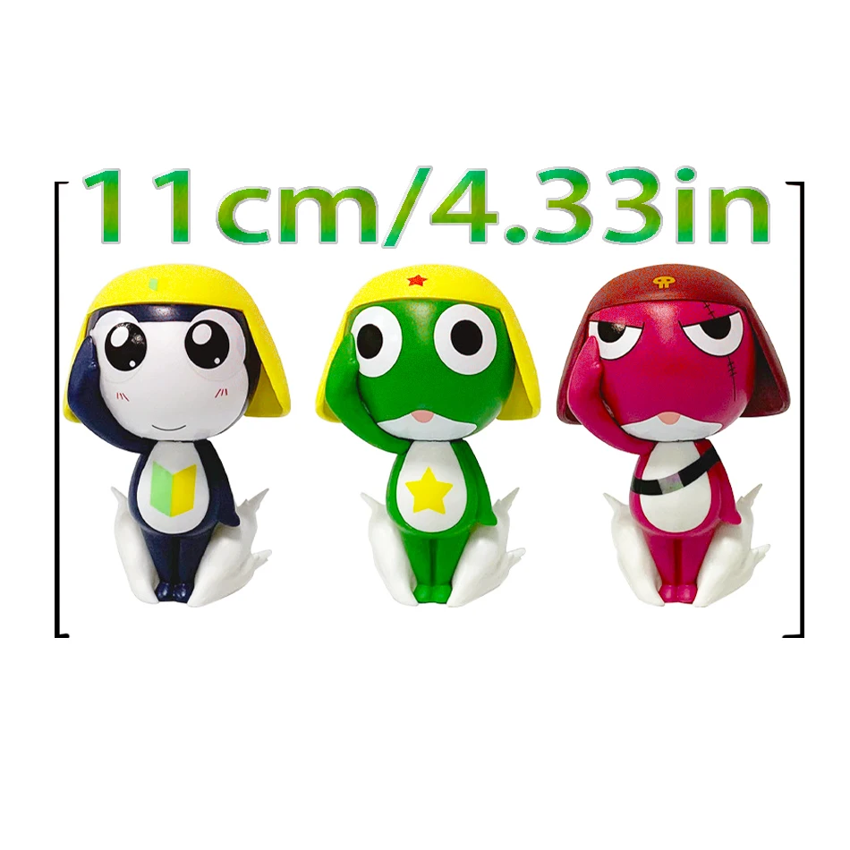 Keroro Gunso Anime Figuras Humanoides 11 cm - Sargento Privado Segunda Clase Corporal Lindo PVC Decoración de Escritorio Juguete Coleccionable