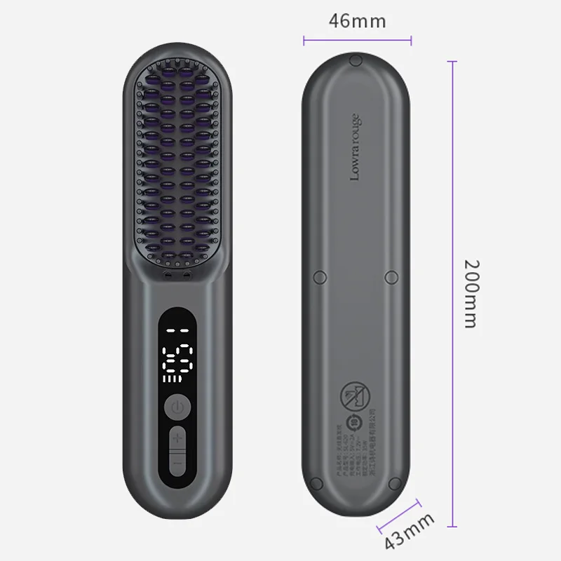 Portable Wireless Hair Straightening Tool Household Anion Comb That Doesn't Hurt Hair USB Power Source for Travel Hairdressing
