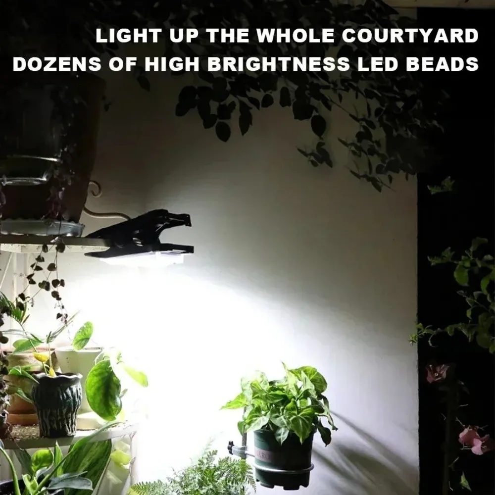 في الهواء الطلق مشبك للطاقة الشمسية ضوء مقاوم للماء محس حركة LED أضواء الحديقة الشمسية الإضاءة الليلية عالية الطاقة التخييم مصباح الجدار الديكور #4