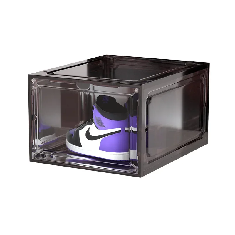 Acrylic transparent shoe box storage box, plastic basketball shoe cabinet, sneaker storage box, display cabinet shoe artifact