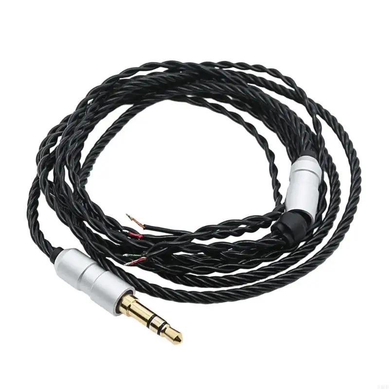 DIY 3.5mm Stereo Headphone Cable Semi Finished PVC Earphone Cord 120cm for Enhances Sound 83CE