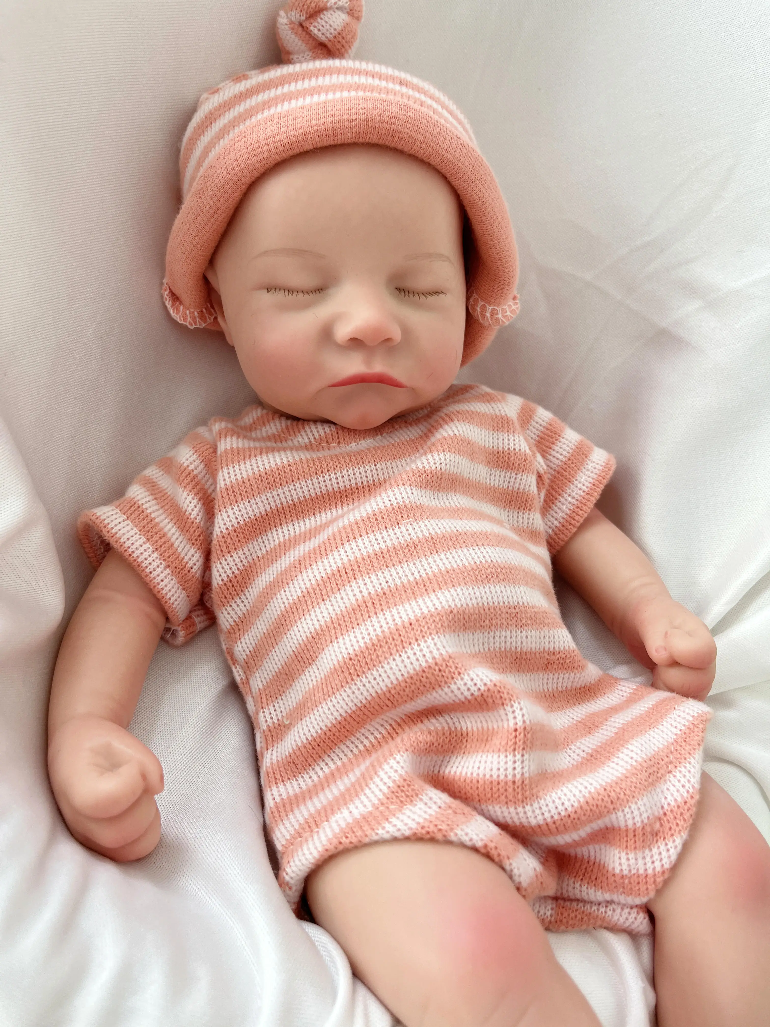 دمية أطفال ناعمة 16 بوصة لكامل الجسم من السيليكون الصلب تولد من جديد دمى حديثي الولادة 100% سيليكون واقعية نابض بالحياة دمية تولد من جديد لفتاة #6