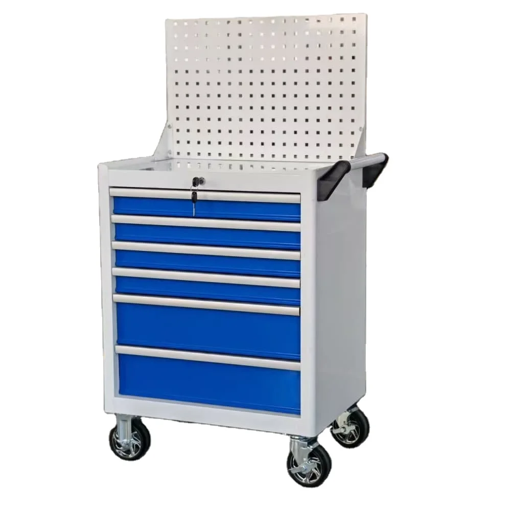 

Mobile Workbench With 6 Drawers Durable Tool Cabinet Trolley For Convenient Organization