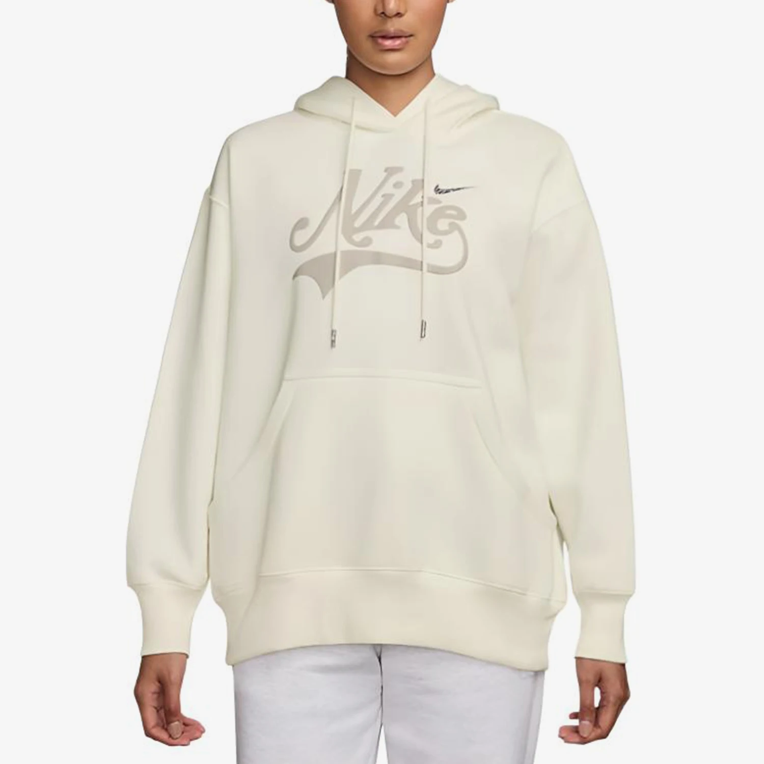 Nike Genuine Autumn/Winter Women's Loose Printed Velvet Sports Hoodie HV2784-133