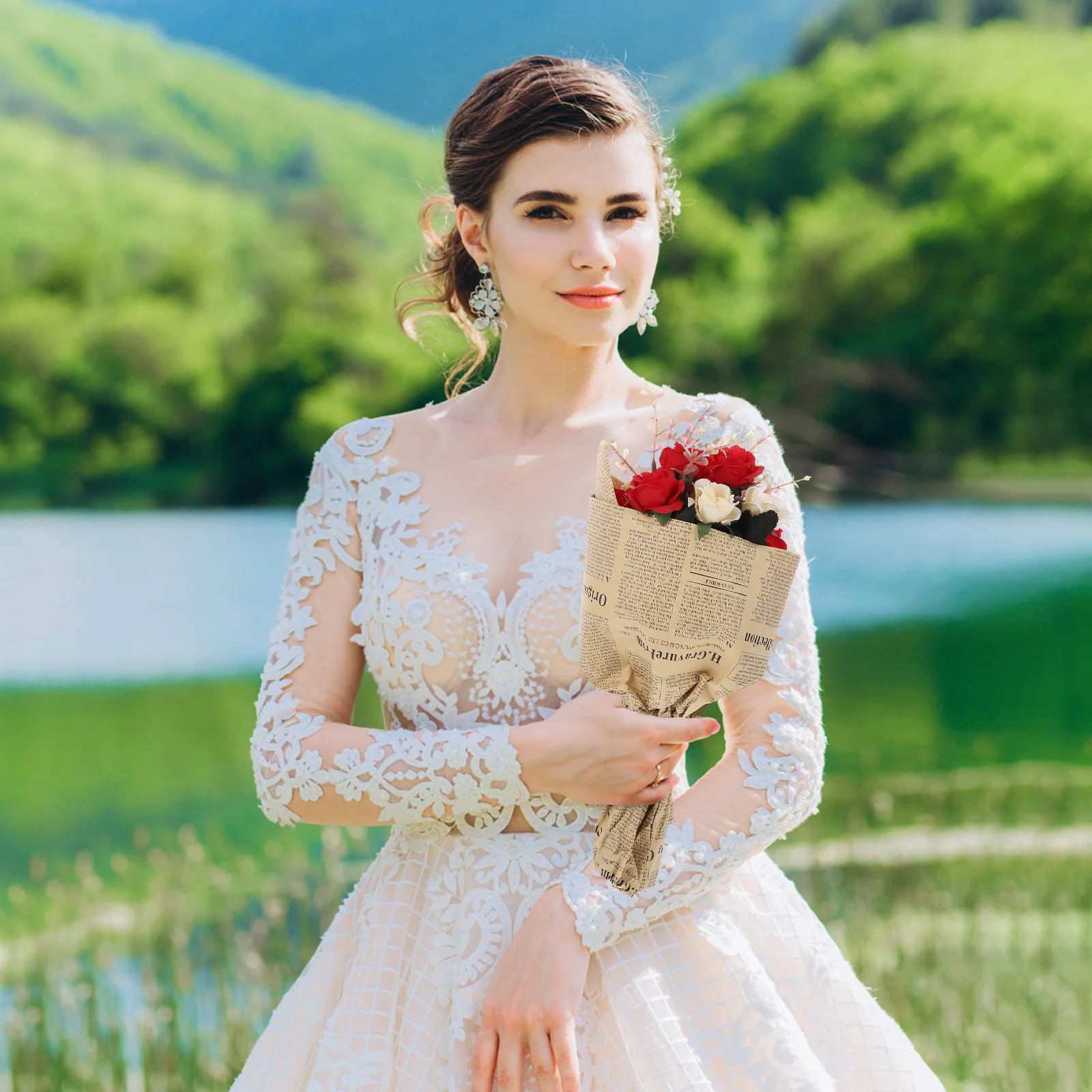 

40 шт. ретро-бумага для упаковки букетов в стиле английской газеты для свадеб, дней рождения, подарочной упаковки