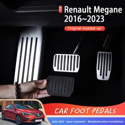 AT MT Car Pedals For Renault Megane IV 2016~2023 Aluminum Alloy Car Foot Pads Rest Covers Brake Pedal Accelerator Car Acessories
