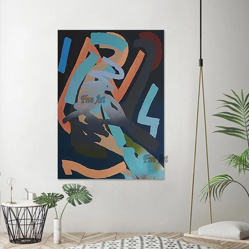 

Абстрактные картины на холсте, текстурированный дизайн, художественная ручная роспись, современное украшение стены, безрамное произведение искусства гостиной