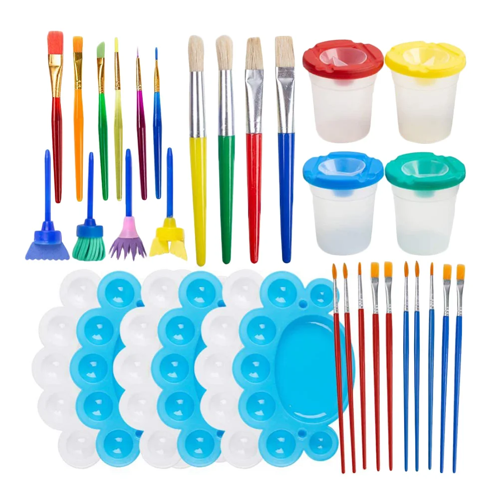 

Paint Brushes Watercolor Tools Kids Oil Brush Kit Students Supplies DIY Crafts Premium Material Lightweight Portable Easy