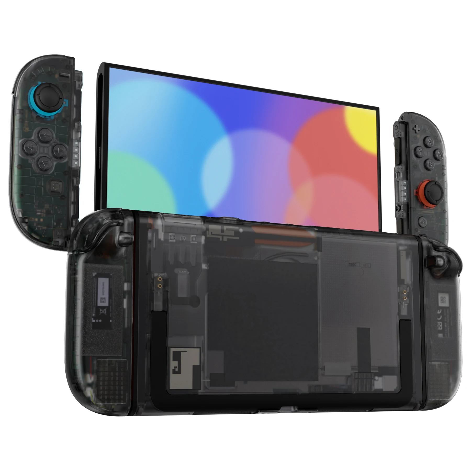 

eXtremeRate for Nintendo Switch 2 DIY Replacement Shell Buttons, Full Set Housing w/Buttons for Joycon 2 - Clear Slate Black