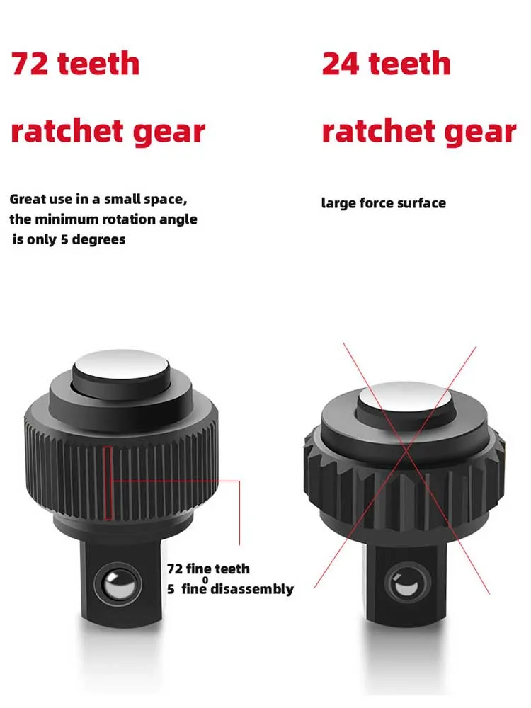 Imagem -03 - Reparos Car Ratchet Wrench High Torque Reversível Liberação Rápida Soquete Ferramenta de Mão 2