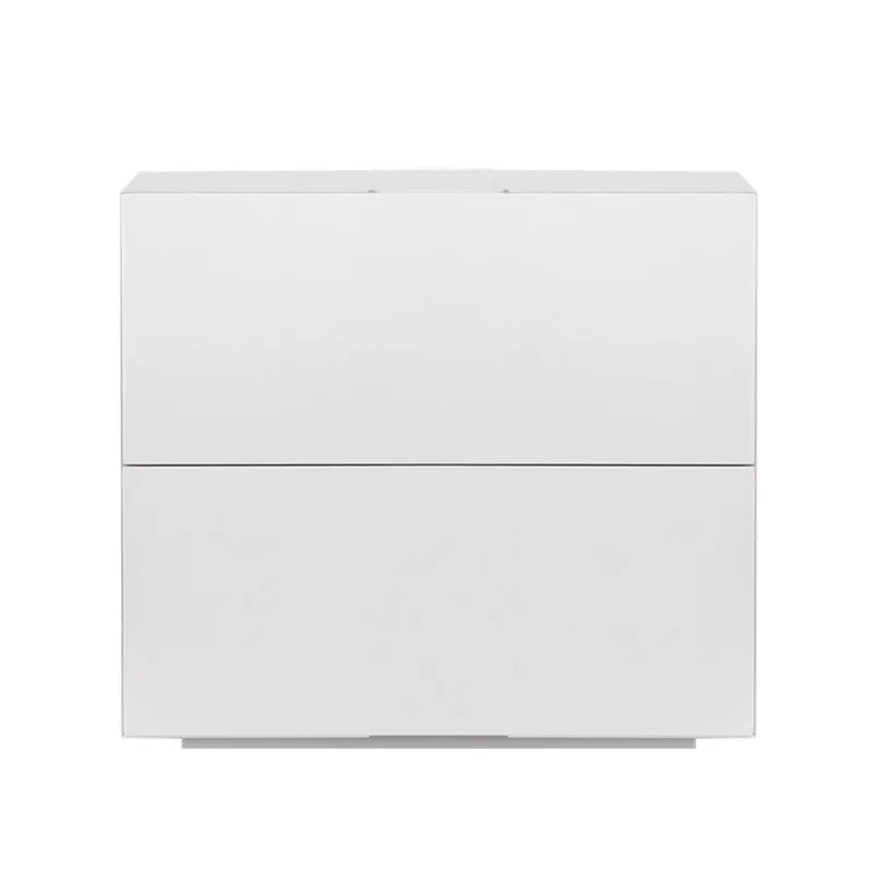 

White bedside table Nordic Japanese multi-colored log modern bedroom storage side cabinet