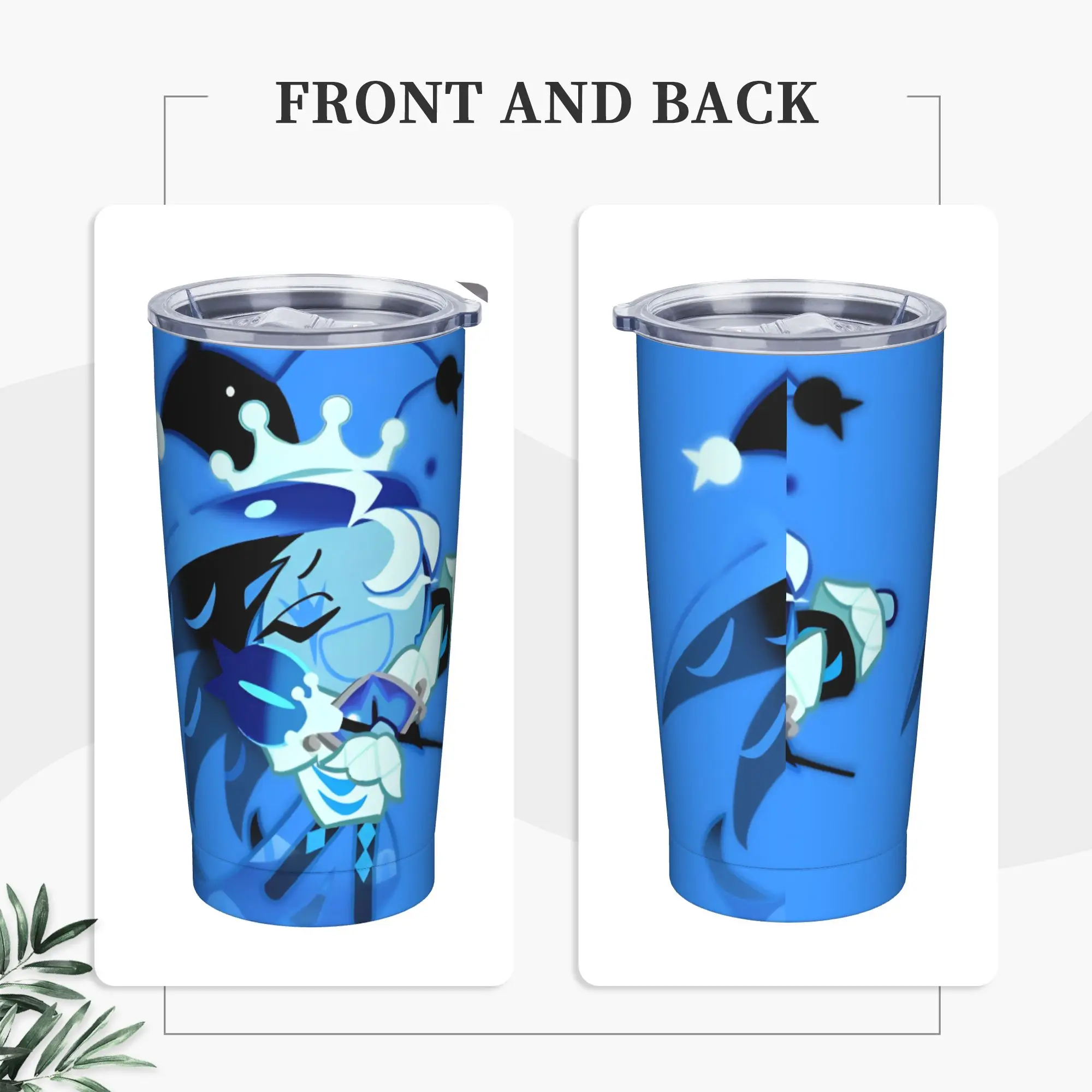 Shadow Kingdom Milk Cookie Run Insulated Tumbler with Straws Lid Anime Stainless Steel Coffee Mugs Double Wall Bottle Cups, 20oz