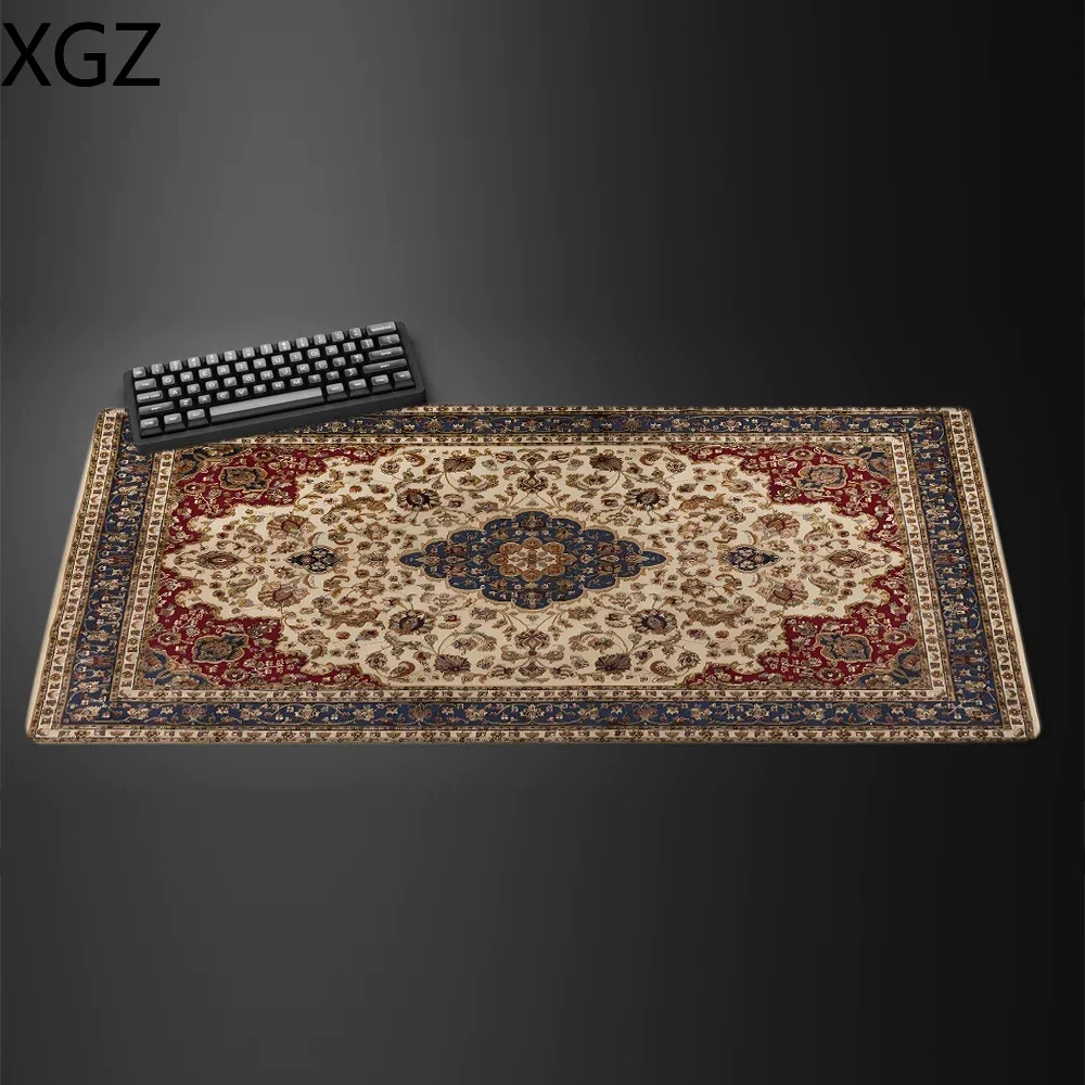 New 90X40cm best-selling Persian pattern mouse pad large keyboard desk mat suitable for men and women office home games washable