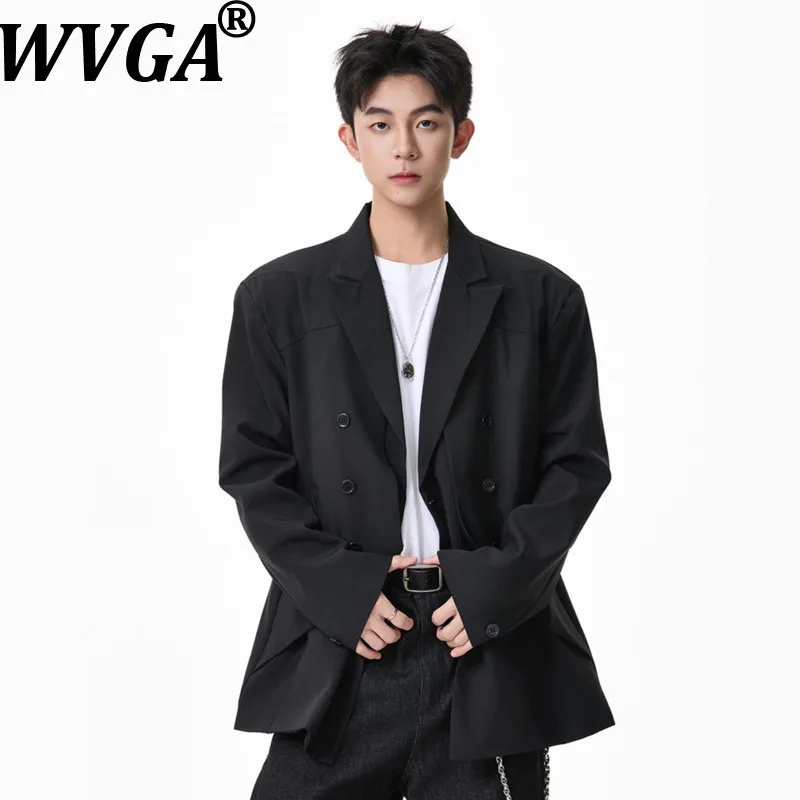 

WVGA весна осень новый мужской прилив отложной воротник модные пиджаки нишевые шикарные повседневные уличные пиджаки с длинными рукавами Ins W15015