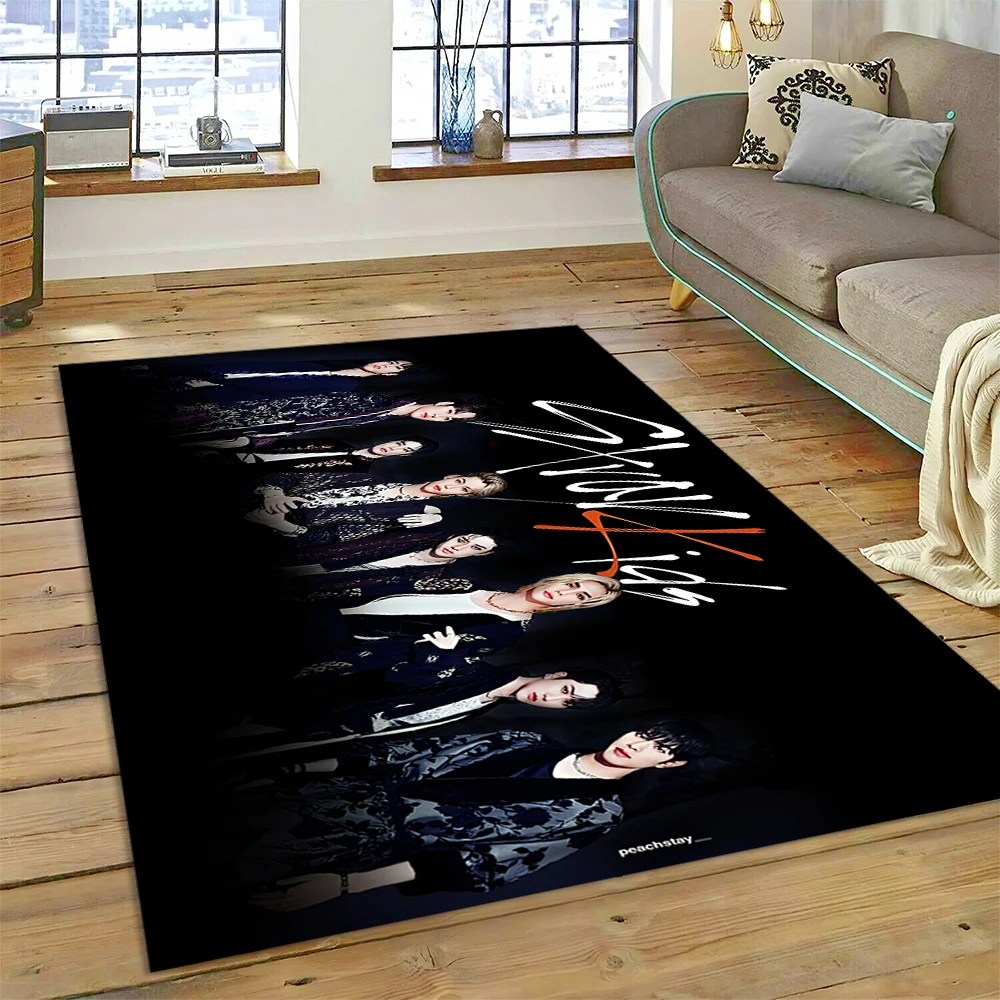 2025 New Style Kpop Stray Kids Star 3D Carpet Rug for Bedroom Living Room Home Sofa Decoration,child Game Large Decor Floor Mat