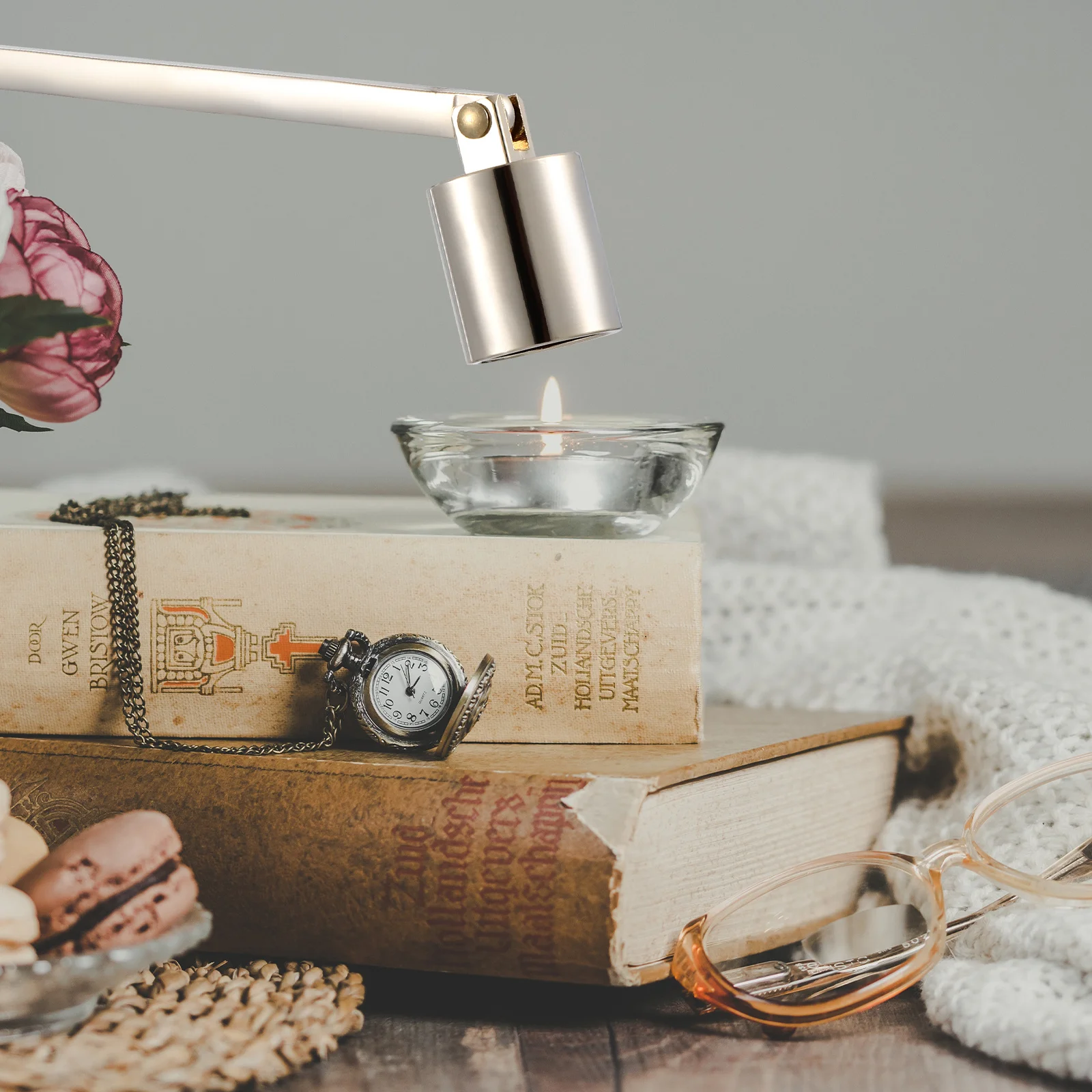 

2Pcs Stainless Steel Snuffer Long Handle Safe Extinguisher for Aromatherapy Home Decor Cool Experience Household Use