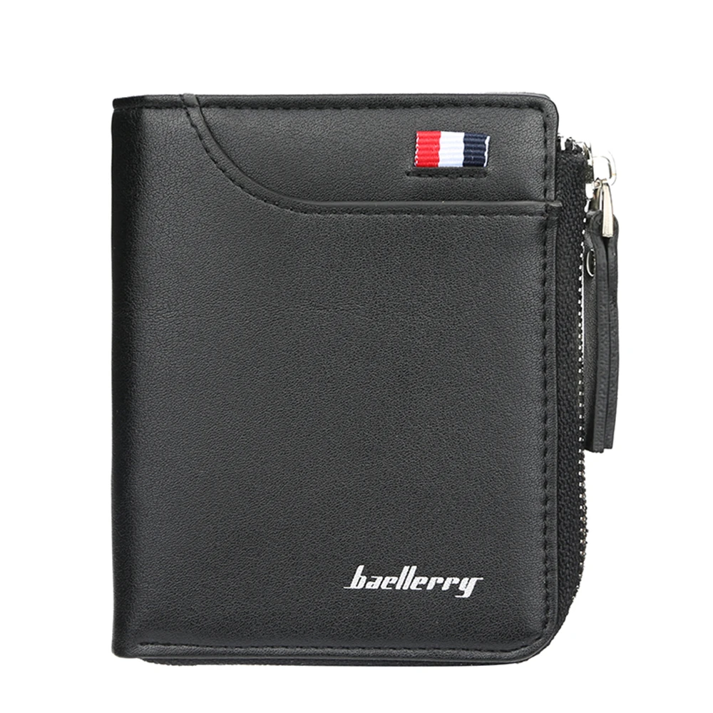 2024 Luxury Wallet New Men's Wallet Short Frosted Leather Wallet Retro Two Fold Vertical Wallet Youth Korean Multi-Card Wallet