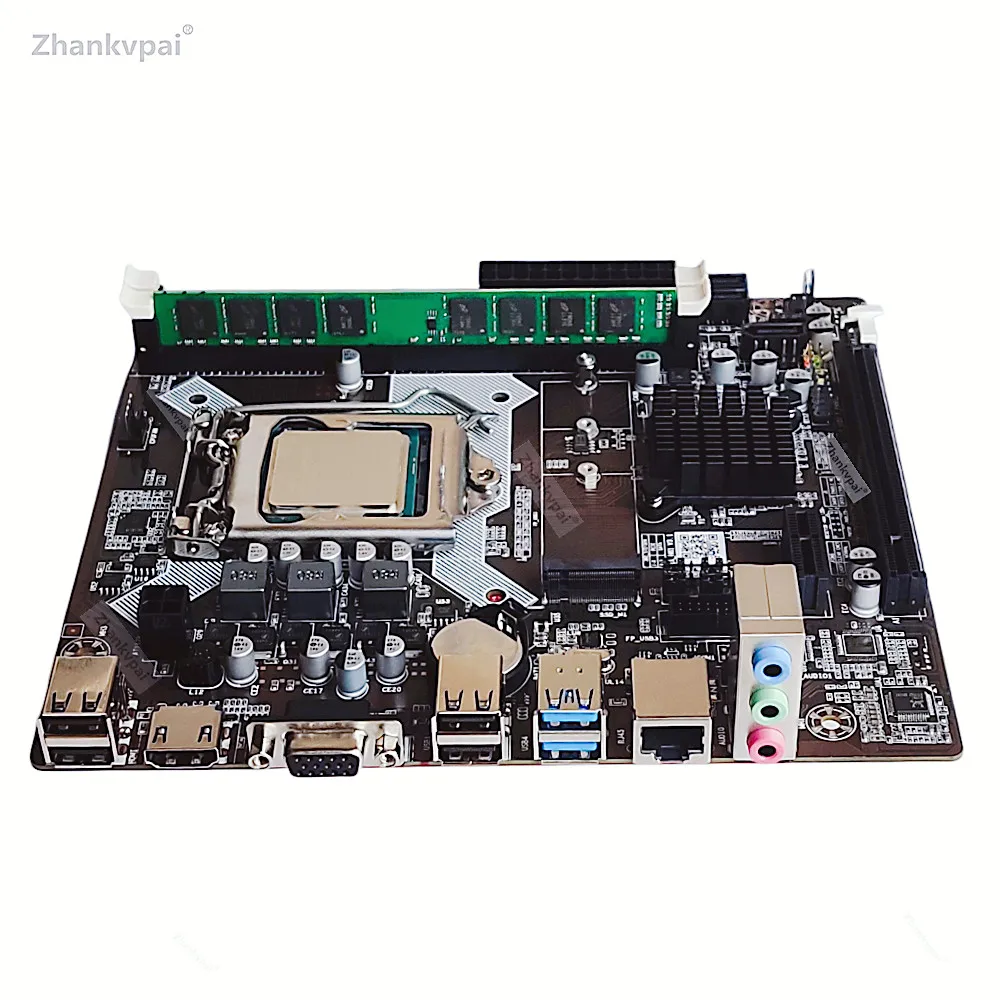 H81 LGA 1150 Motherboard dengan Intel Core i3-4170 CPU 3.7 GHZ Dukungan Ganda 8(2*4)GB grafis terintegrasi DDR3 RAM USB3.0