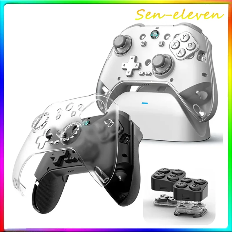 

Игровой контроллер для Steam/Switch/Android/IOS/PC/TV, беспроводной геймпад с 6-осевым гироскопом, джойстиком Hall и зарядной базой