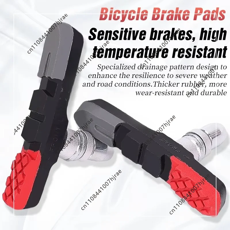 73mm V Brake Pads For Aluminum Rims Durable Bike V-Brake Blocks Bicycle Brake Replacement Accessories
