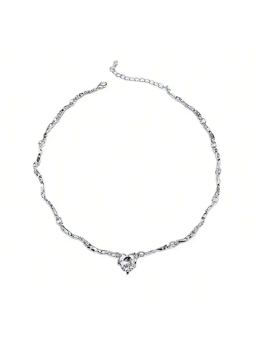 

Irregular Heart Pendant Necklace For Women Y2k Style Fashion Chain Jewelry