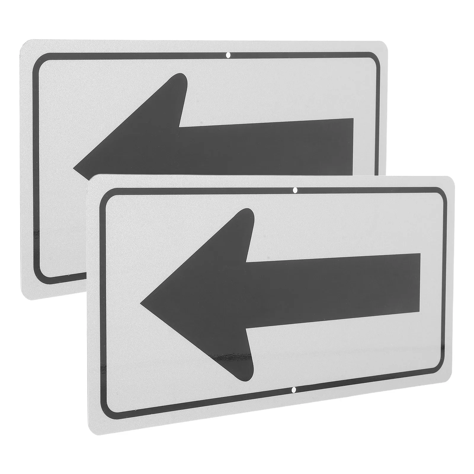 2pcs Arrow Sign Reflective Metal Traffic Direction Signs for Garage Use Aluminum Safety Board Street Signals Publicroad