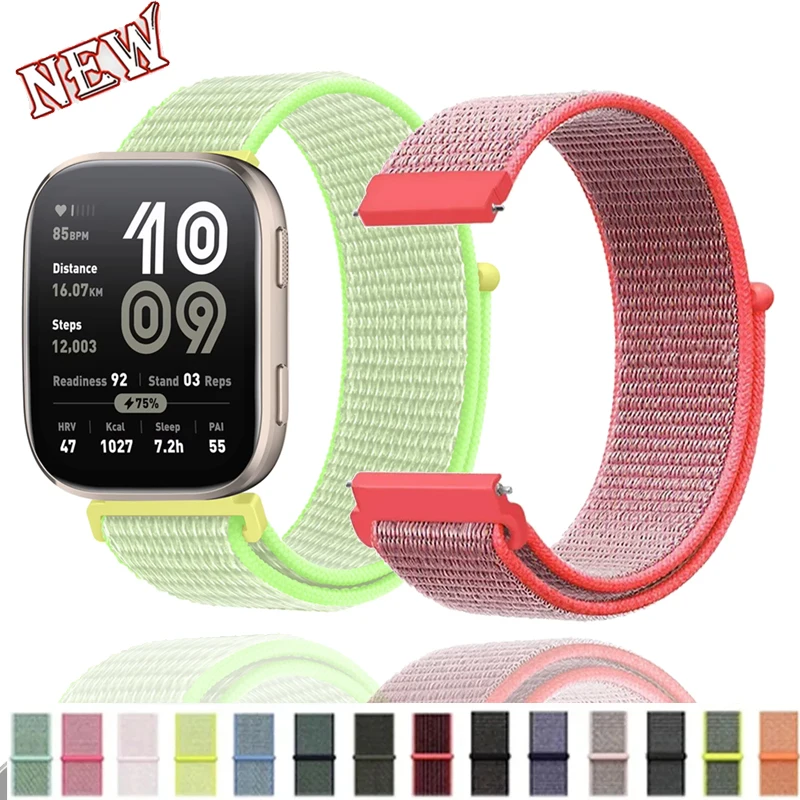 20/22 mm weicher Nylonriemen für Amazfit Bip Max-6, bequemer Gürtel für Amazfit Balance 3 2/Active 3/Max Huawei Watch 5 46 mm Correa