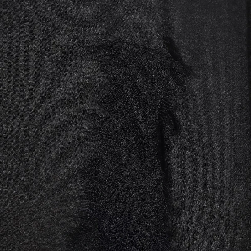 Vestido feminino patchwork de duas peças, manga comprida, camisola de renda com aparência em camadas, casual, sexy, vestido de trabalho, vestidos femininos trafizaran