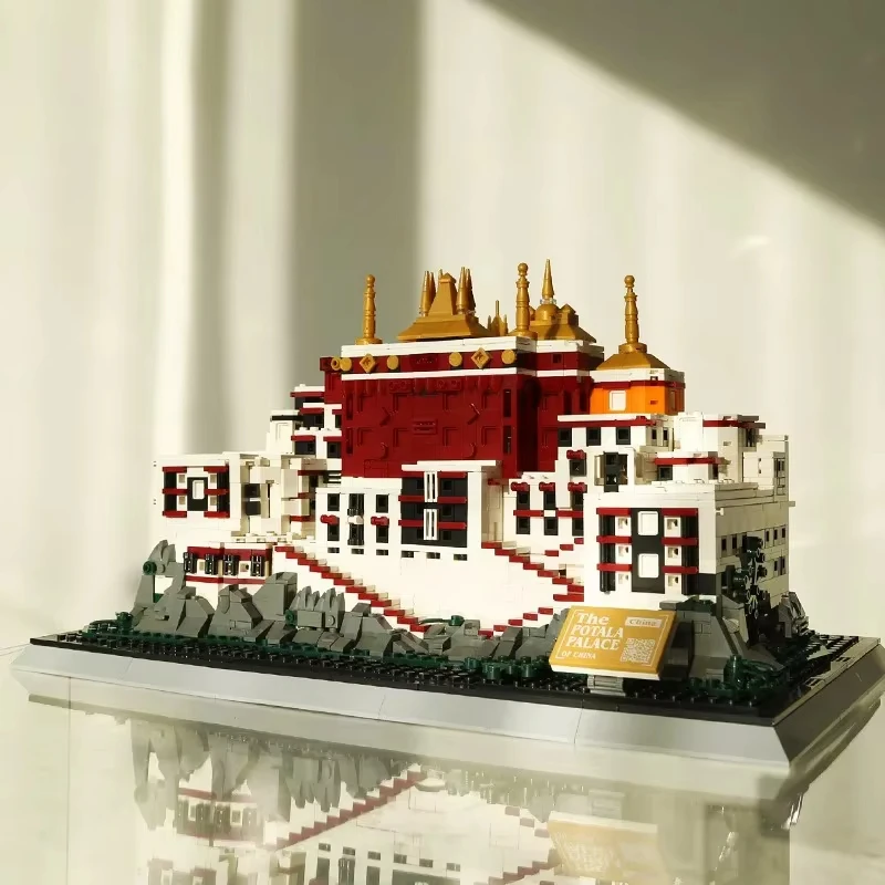 

WG6217 Potala Palace Building Set 1464 PCS, Exquisite Tibetan Architecture Model for Adult Collection, Display Gift