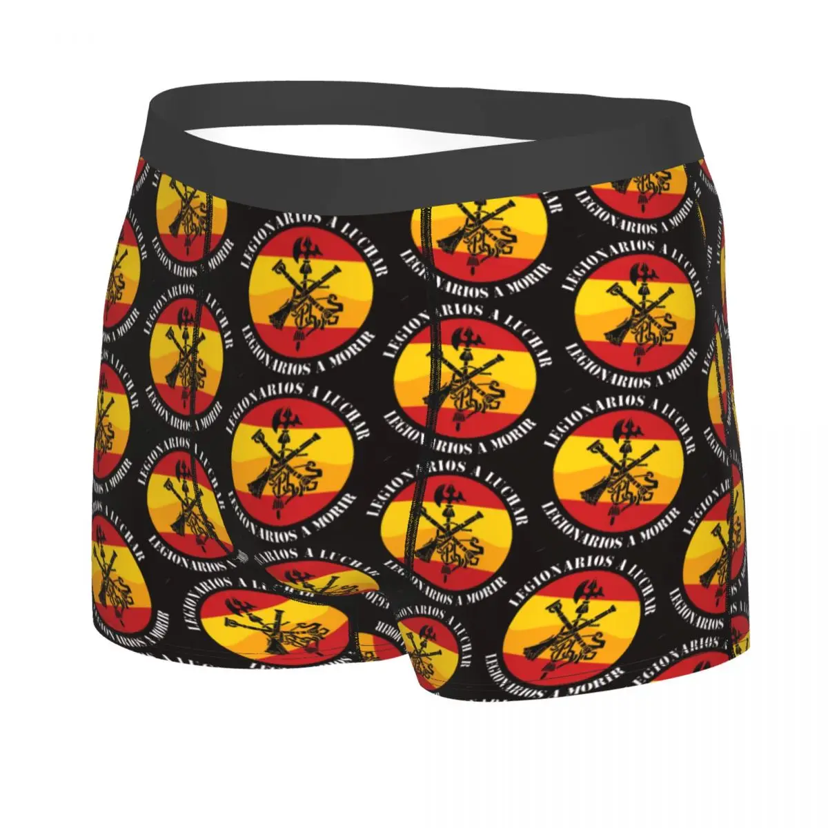 Circular logo Men Boxer Briefs Spanish Legion Highly Breathable Underwear High Quality Print Shorts Birthday Gifts