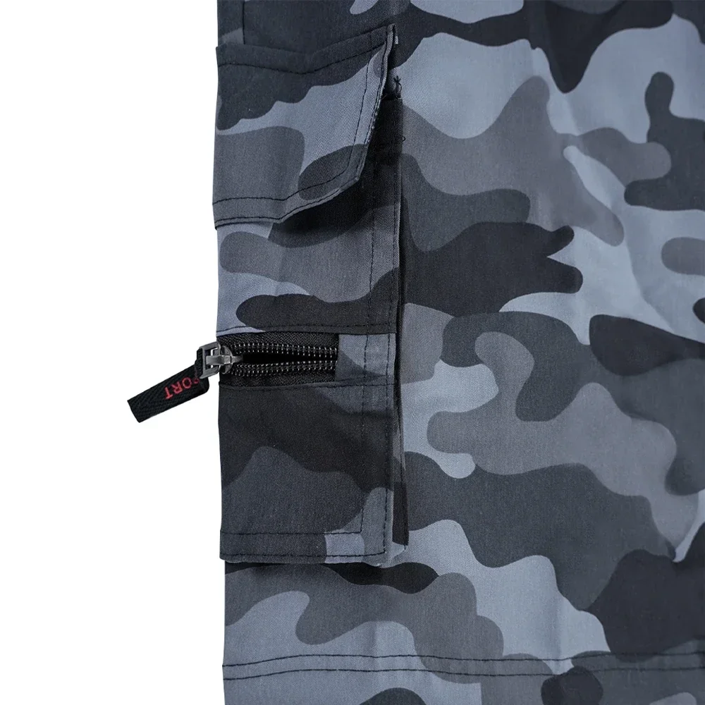 Sommerliche Herren-Cargoshorts im Militärstil mit amerikanischem Print, lässige Arbeitskleidung, taktische Street-Fashion-Hose – Detail 12