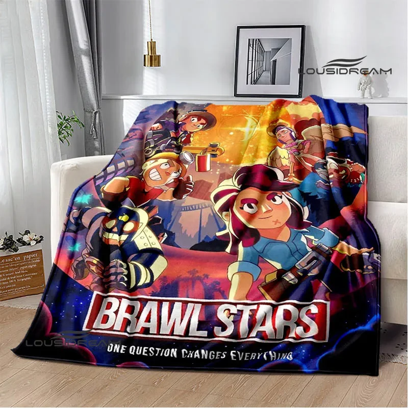 3D Game B-rawl Cartoon S-stars Printed blankets Flannel Warm blanket Soft and comfortable blanket bed linings Birthday Gift